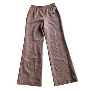 Austin Reed Tweed Wool Silk Trouser Pant Purple Mauve Pink Size 6 NWT Workwear